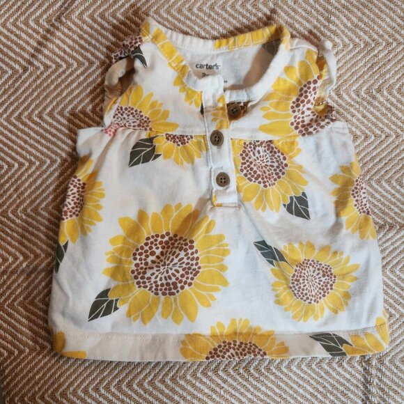Cotton Sunflower top 3m Carters - Picture 1 of 6